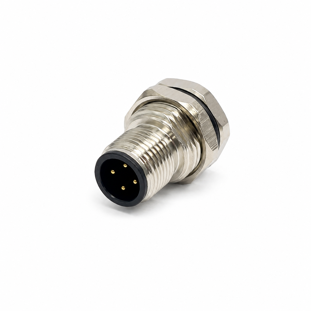 M12 Power Type Back Mount Male Socket – PCB M16×1.5 / PG9