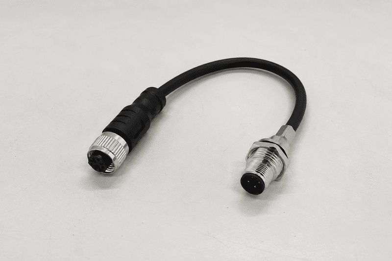 M12 4-pin male-to-female extension cable