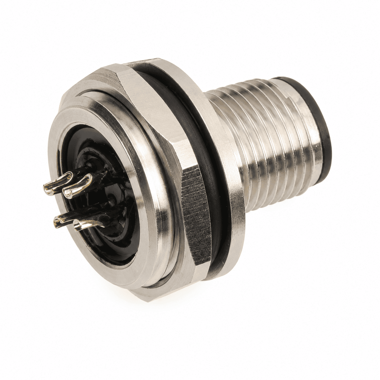 M12 Signal Type Front Mount Male Socket – Solder PG11