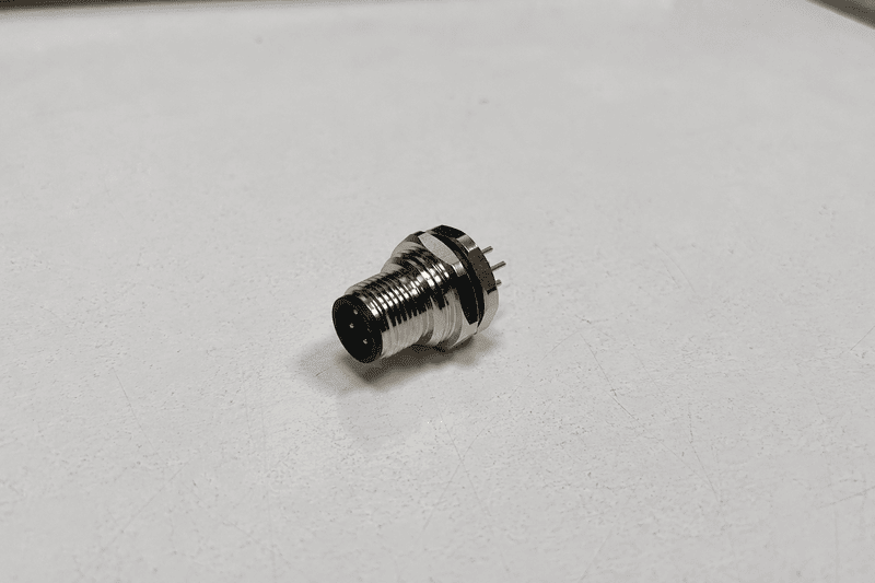 M12 4-pin PCB-mount connector