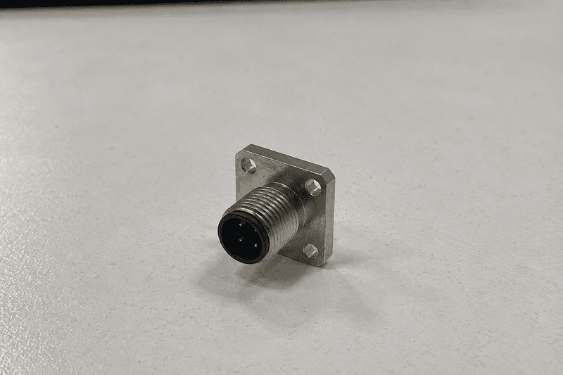 M12 4-pin panel-mount receptacle