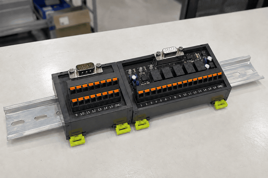 Passive versus active PLC interface module comparison Passive and active PLC interface modules internal function comparison
