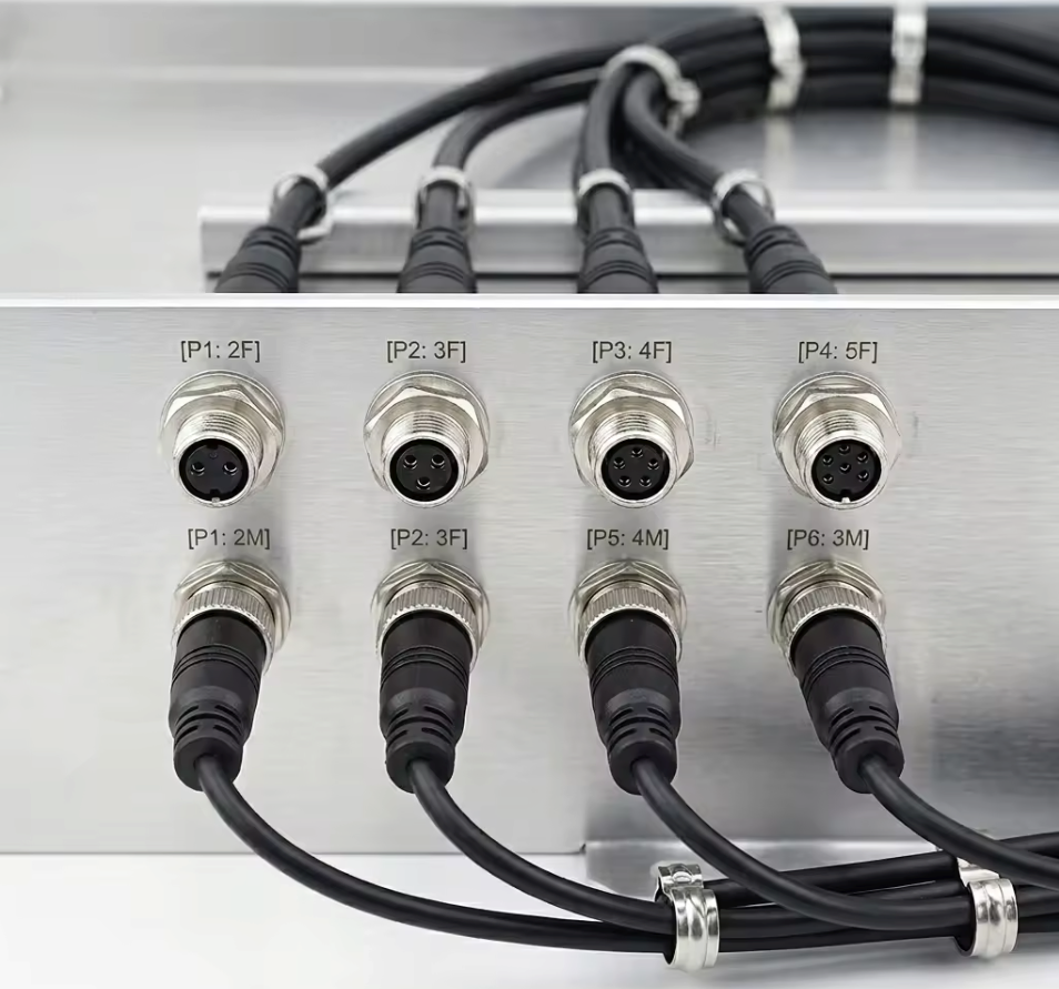 M12 5-pin field-wireable connector for on-site cable termination