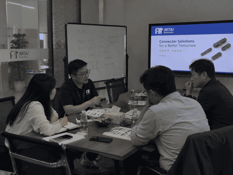 South Korean customer project discussion at NITAI for robotics and AGV equipment