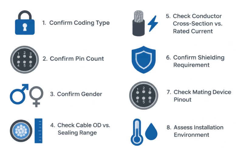 M12 connector pre-installation checklist for OEM and automation engineers