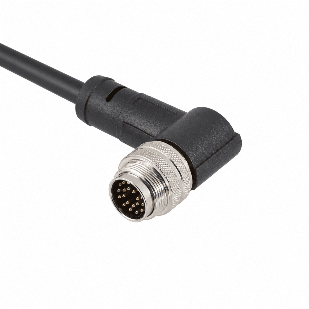 M16 Signal Type Angled Female Overmolded Plug