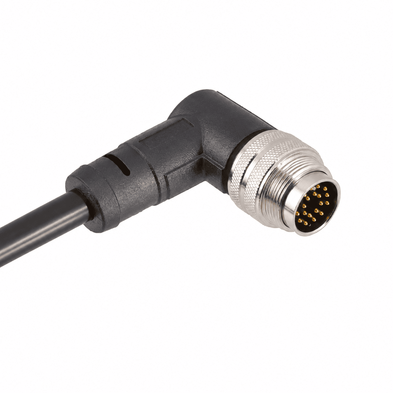 M16 Signal Type Angled Male Overmolded Plug