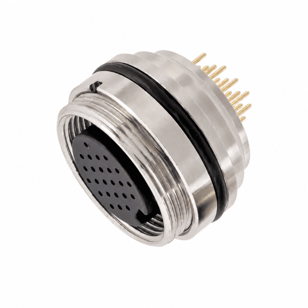 M16 Signal Type Back Mount Female Socket – PCB M18×0.75