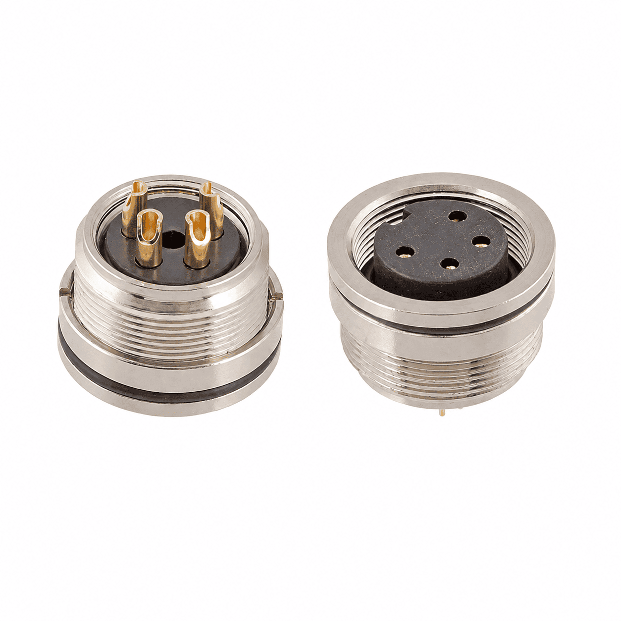M16 Signal Type Front Mount Female Socket – Solder M18×0.75