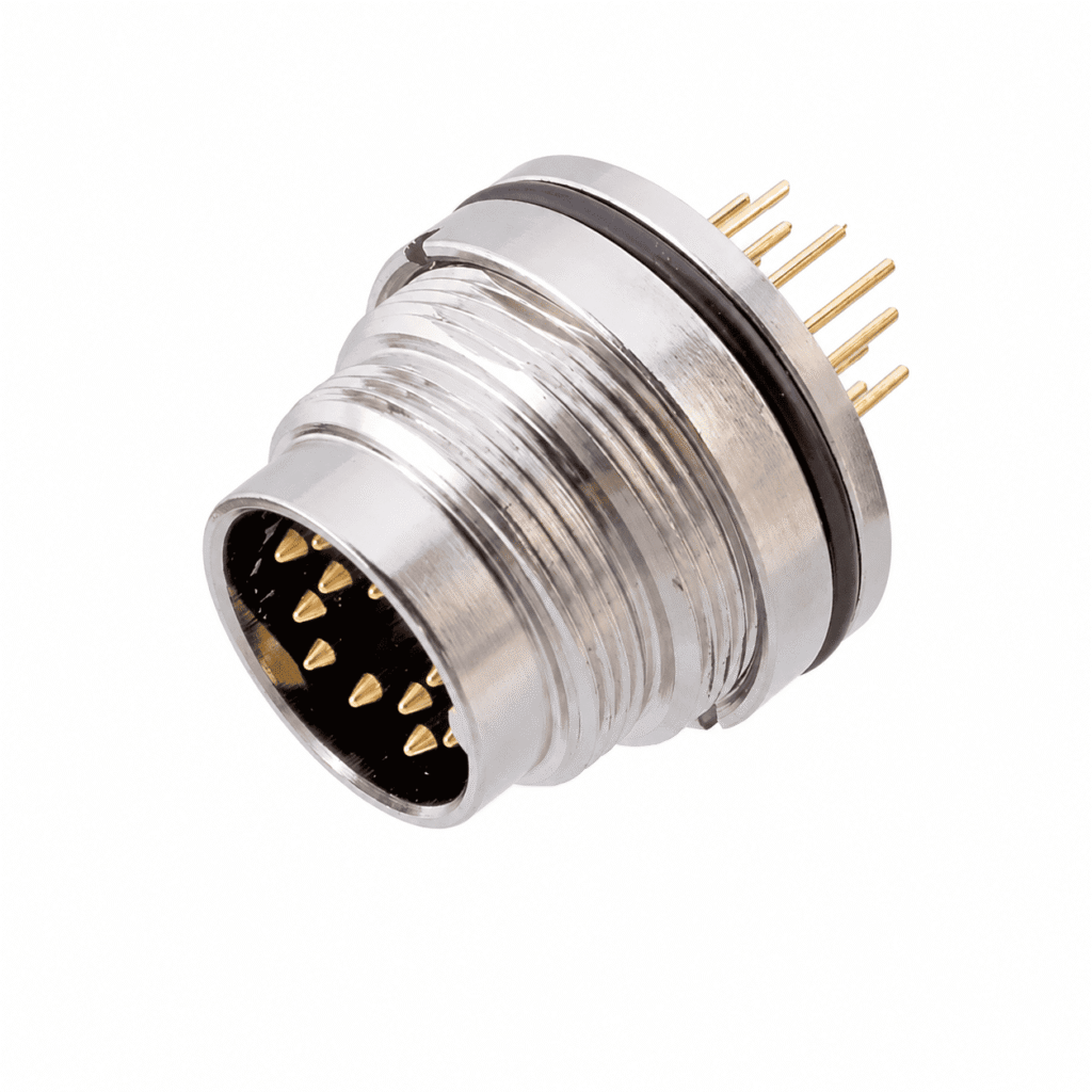 M16 Signal Type Back Mount Male Socket – PCB M18×0.75
