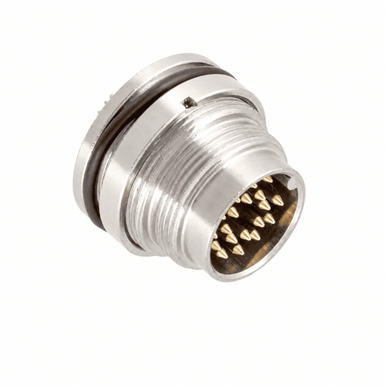 M16 Signal Type Back Mount Male Socket – Solder M18×0.75