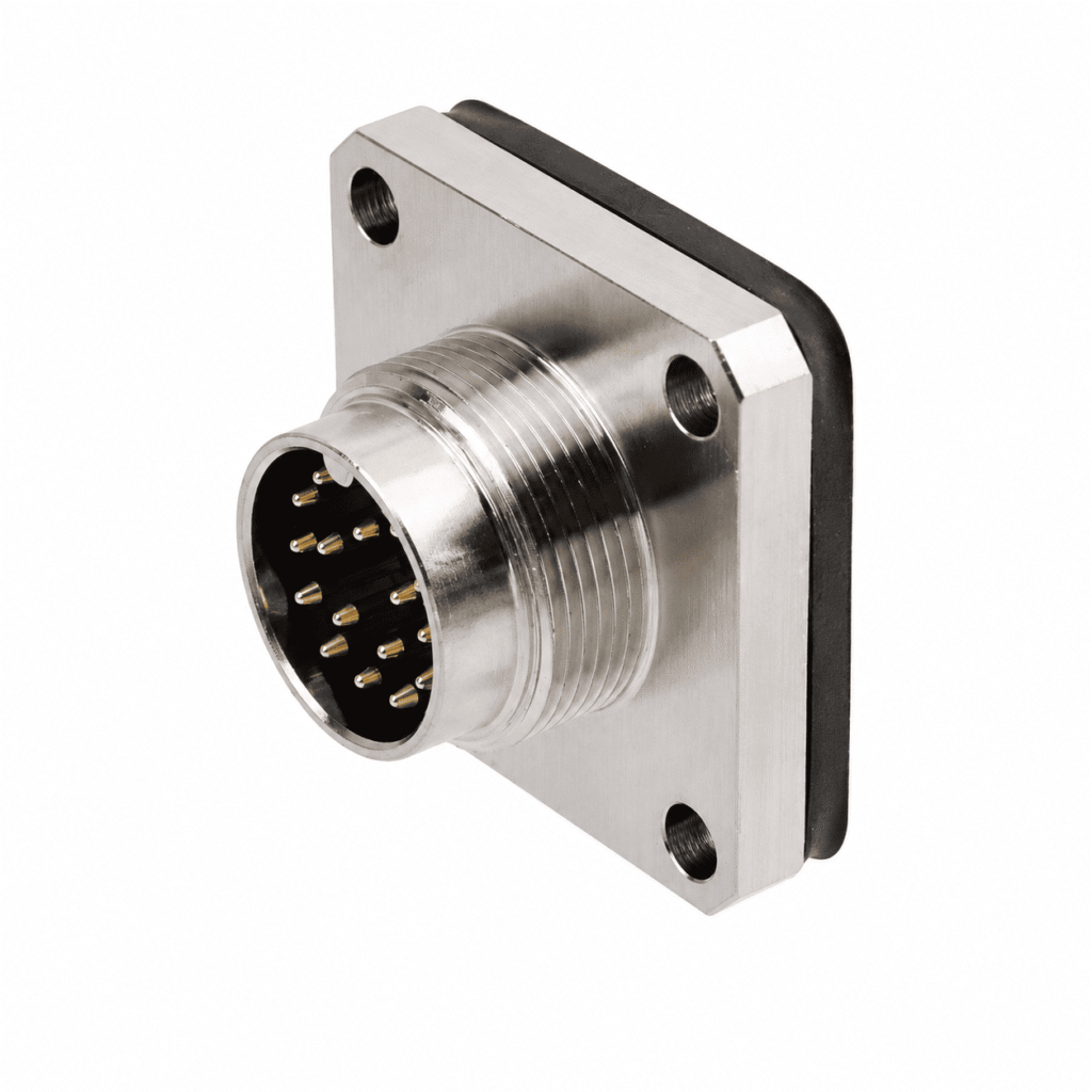 M16 Signal Type Male Square Socket – Solder 20×20