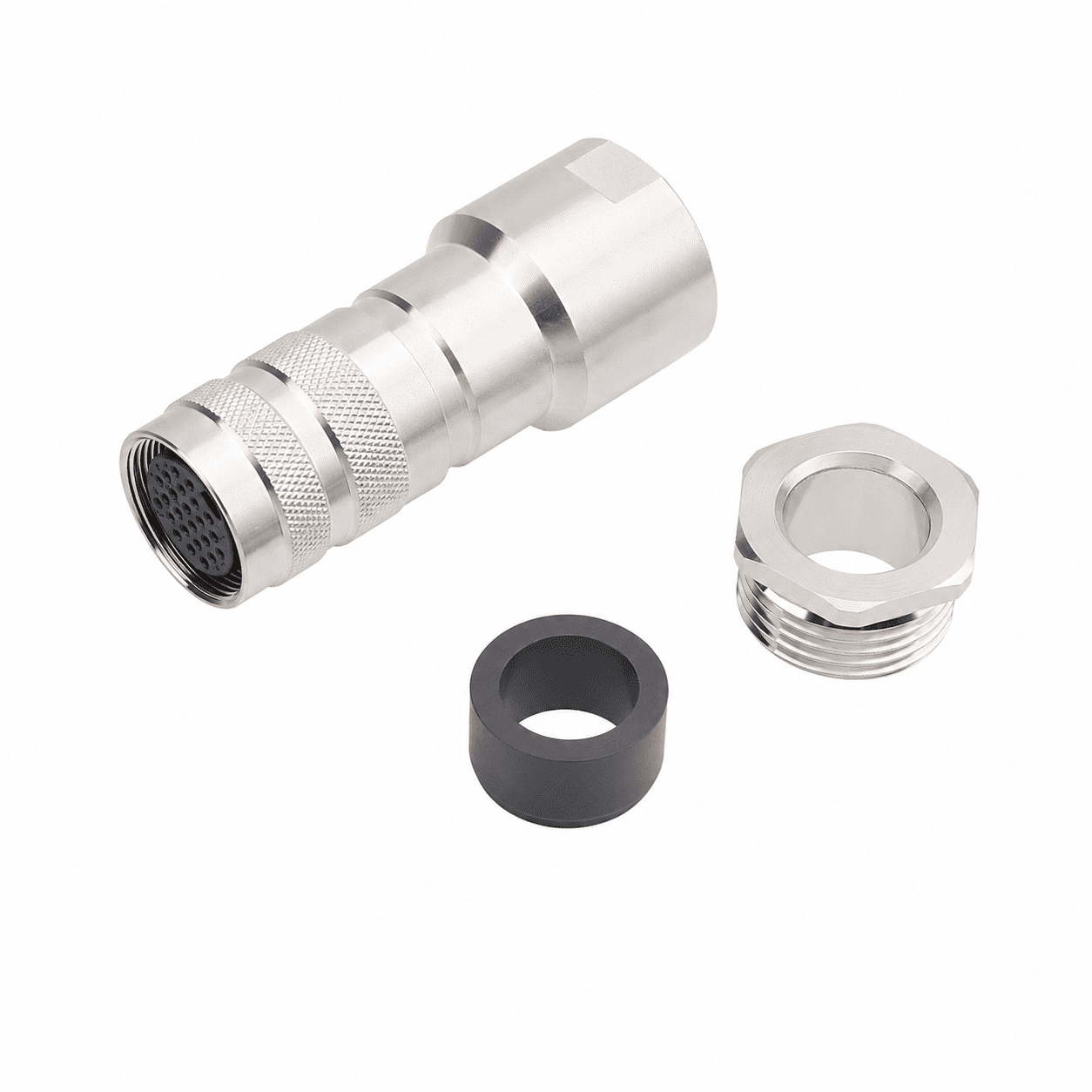 M16 Signal Type Straight Female Metal Assembled Plug – Solder