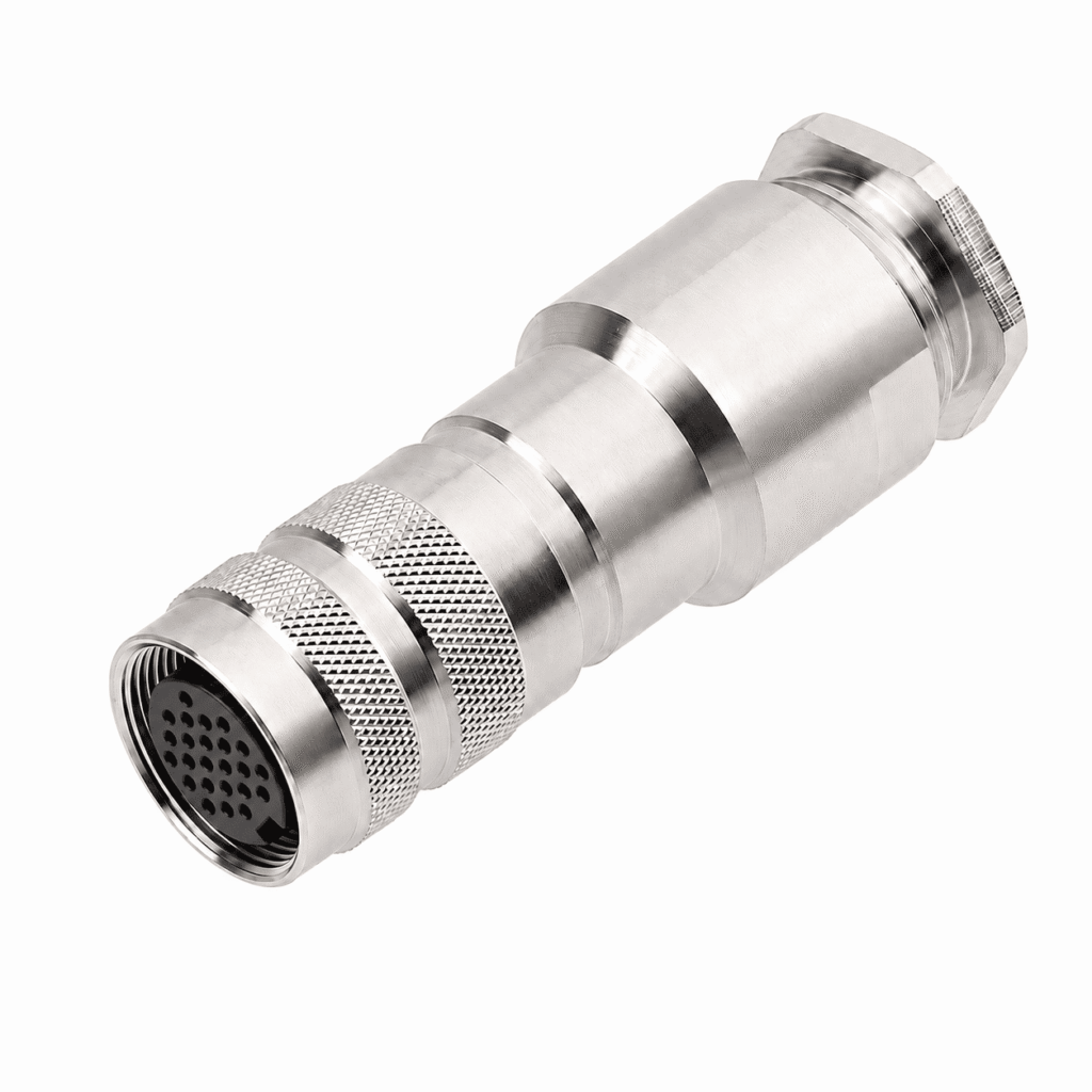 M16 Signal Type Straight Female Metal Assembled Plug – Solder
