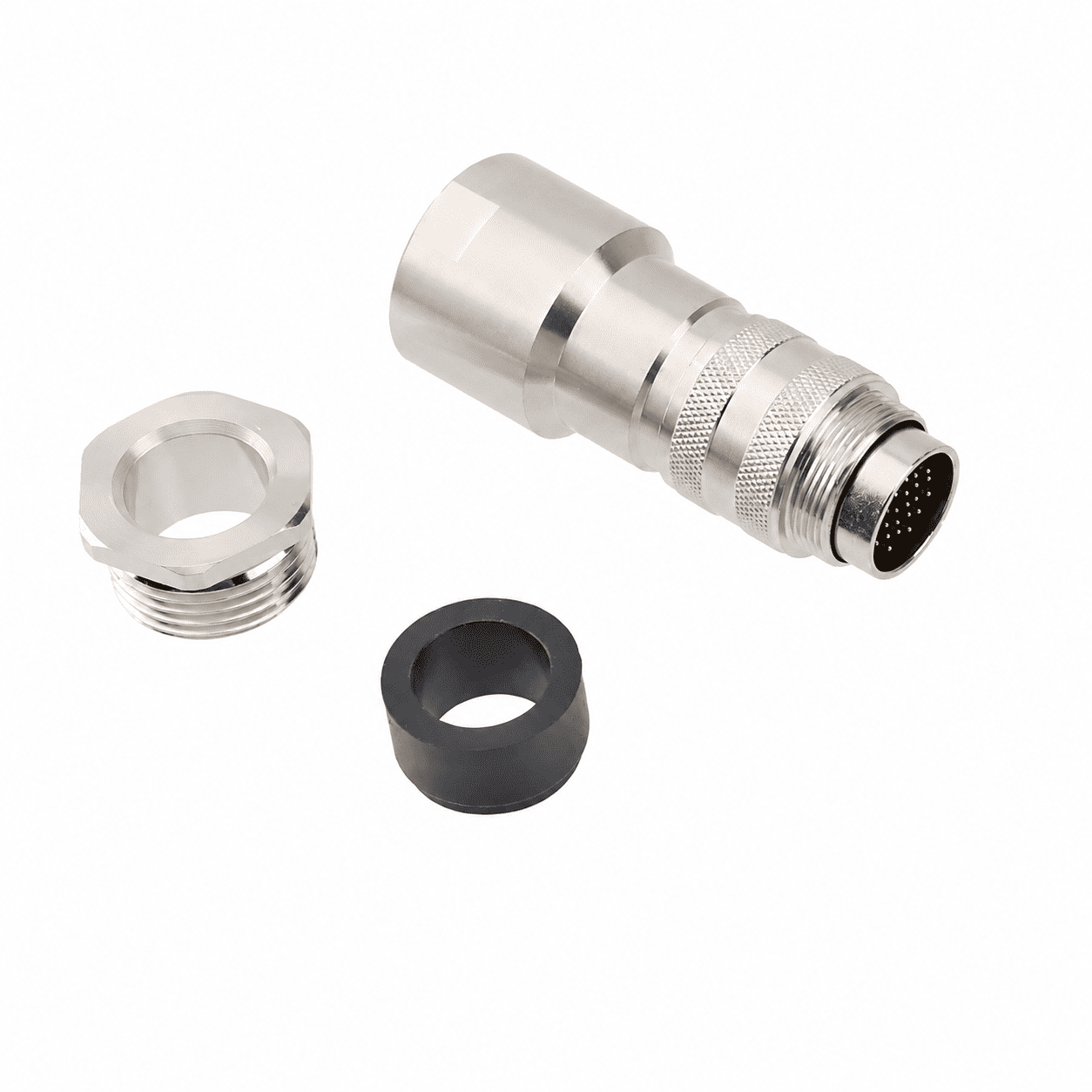 M16 Signal Type Straight Male Metal Assembled Plug – Solder