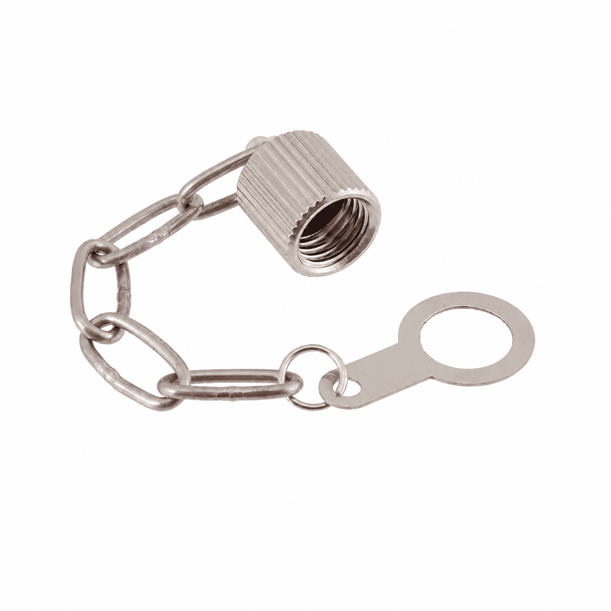 M8 All-Metal Dust Cover – Internal Thread with Metal Chain