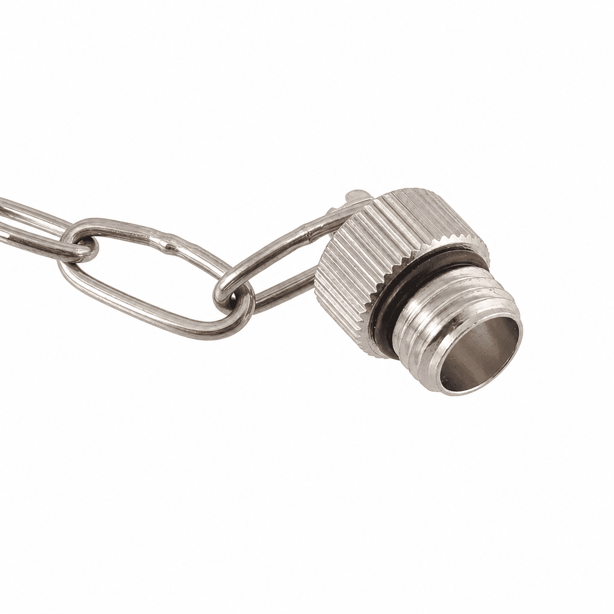 M8 All-Metal Dust Cover – External Thread with Metal Chain