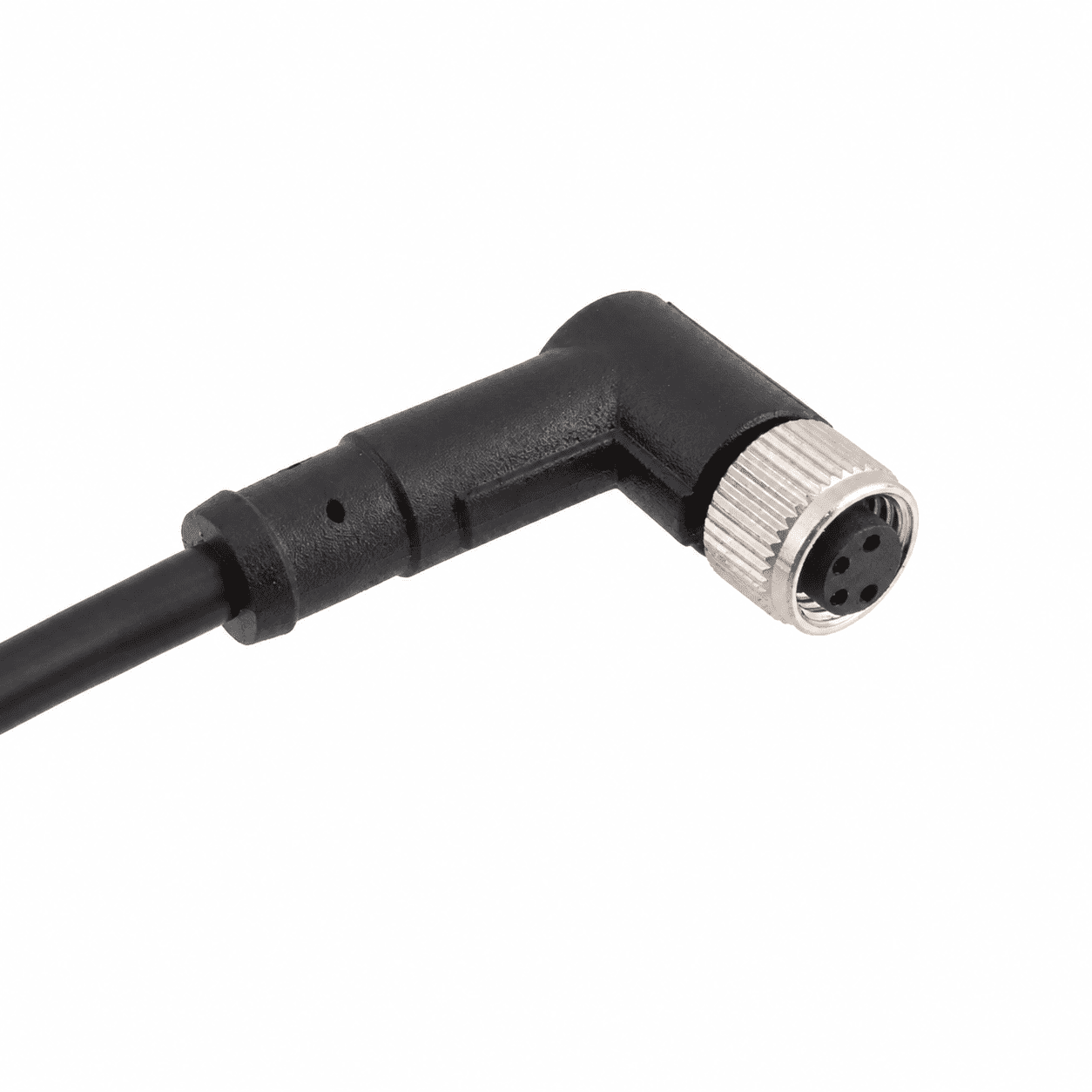 M8 Signal Type Angled Female Overmolded Plug