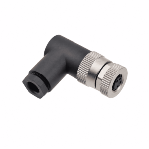 M8 Signal Type Angled Female Plastic Assembled Plug – Screw Terminal
