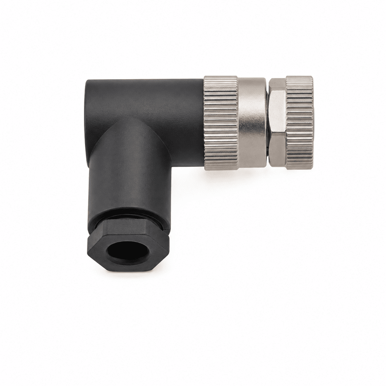 M8 Signal Type Angled Female Plastic Assembled Plug – Screw Terminal