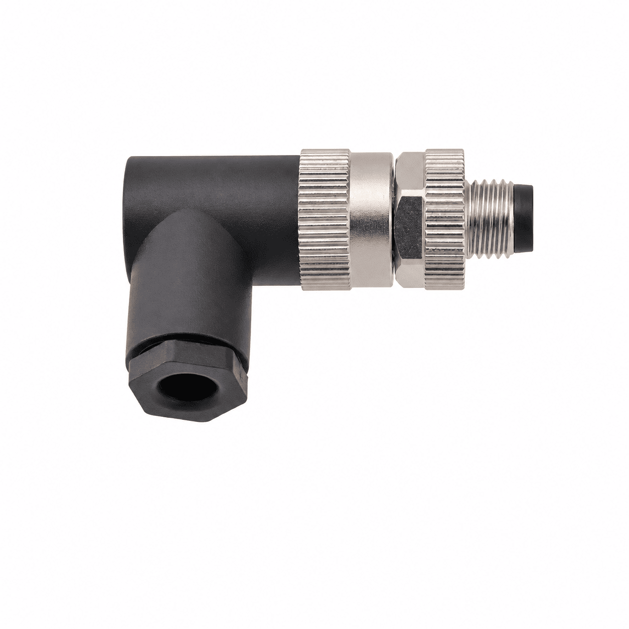 M8 Signal Type Angled Male Plastic Assembled Plug – Screw Terminal