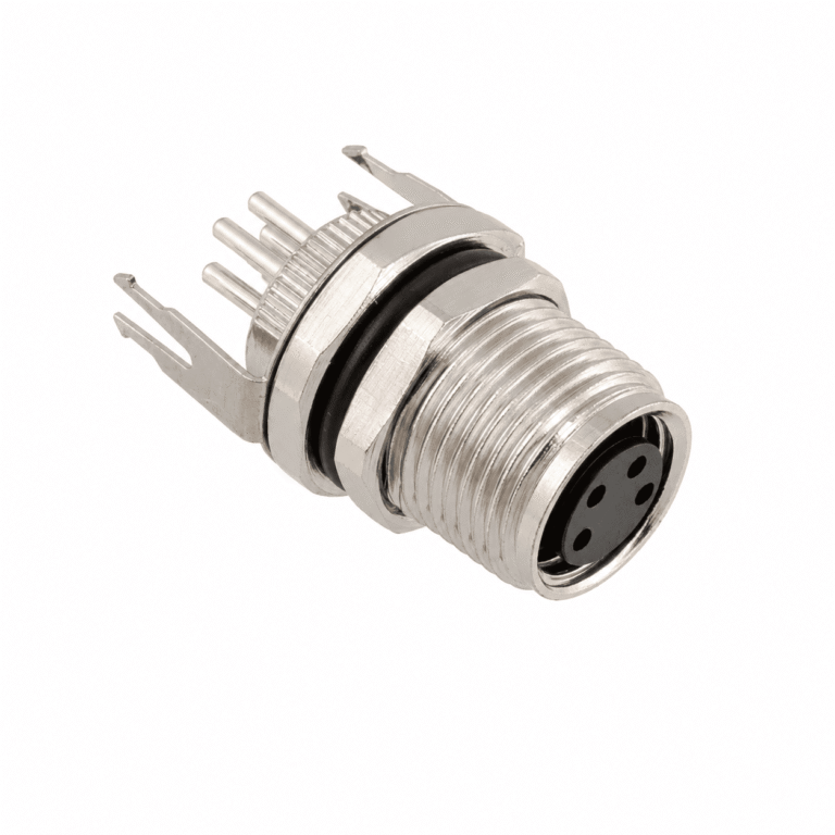 M8 Signal Type Back Mount Female Grounded Socket – PCB M10×0.75