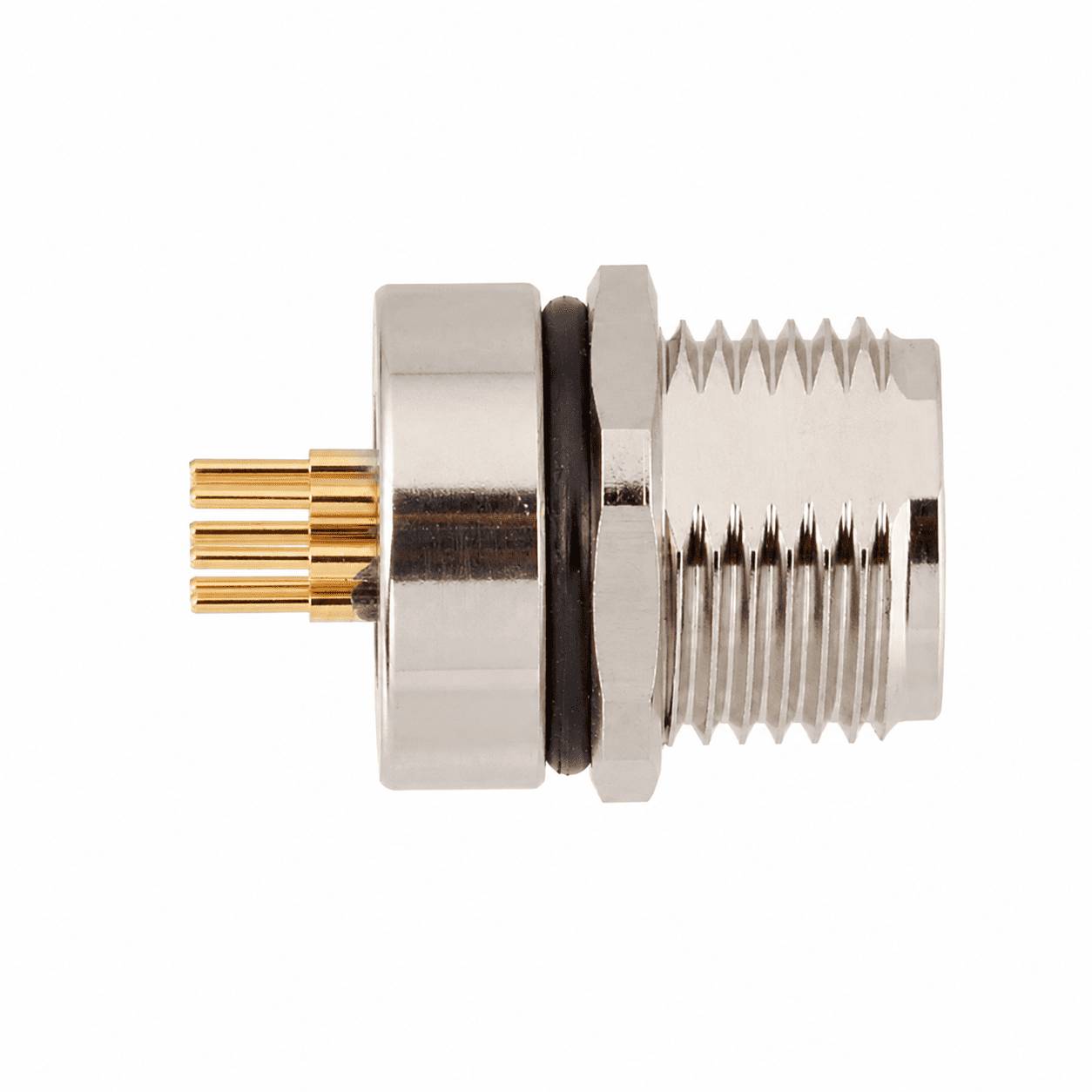 M8 Signal Type Back Mount Female Socket – PCB M12×1