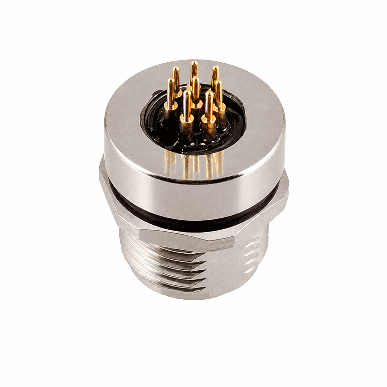M8 Signal Type Back Mount Female Socket – PCB M12×1