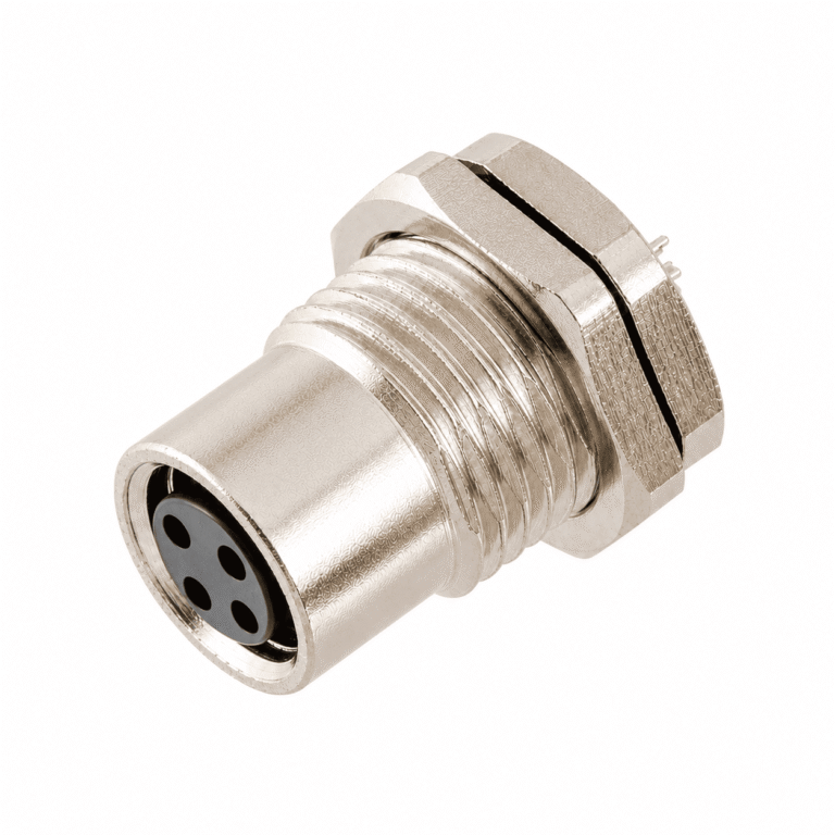 M8 Signal Type Back Mount Female Socket – Solder M11×1