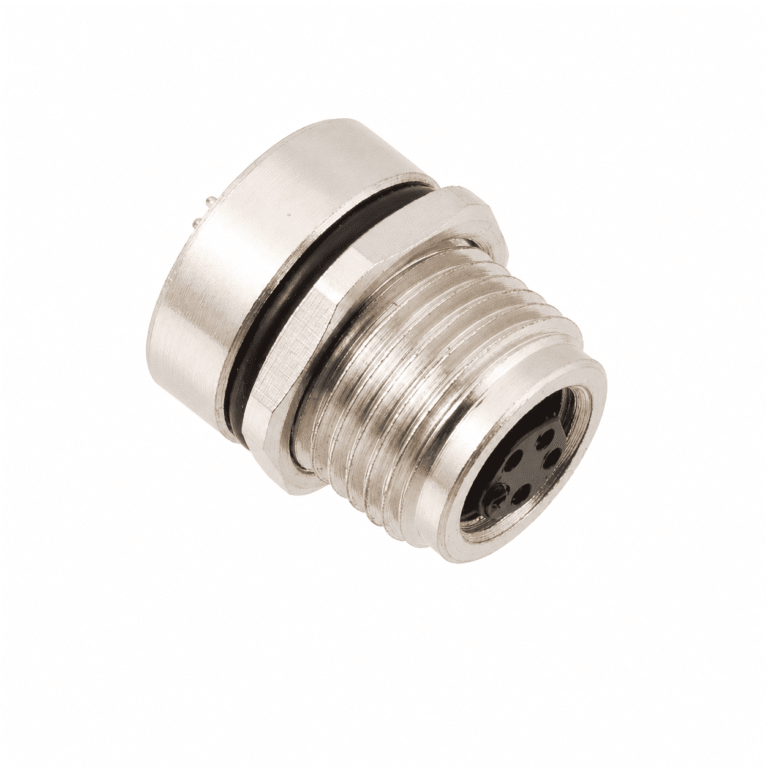 M8 Signal Type Back Mount Female Socket – Solder M12×1