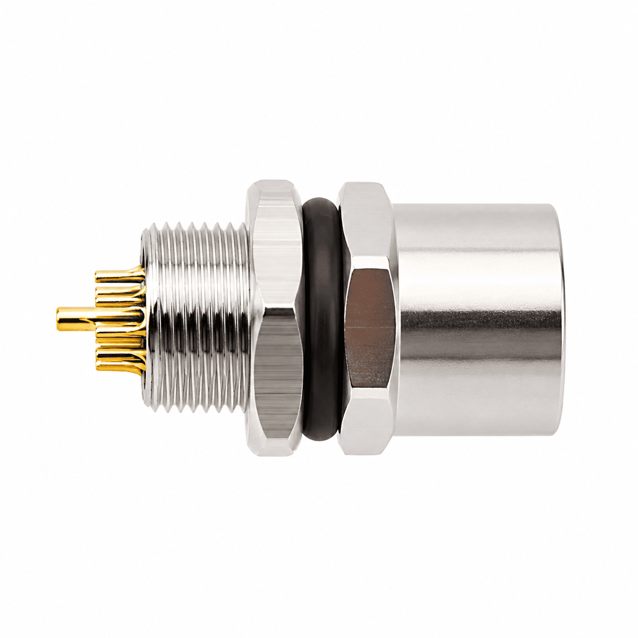 M8 Signal Type Front Mount Female Socket – Solder M8×0.5