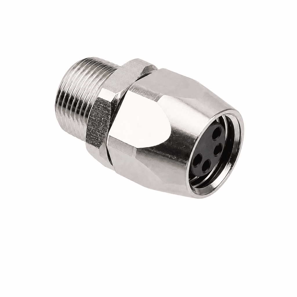 M8 Signal Type Front Mount Female Bullet Type Socket – Solder M8×0.5