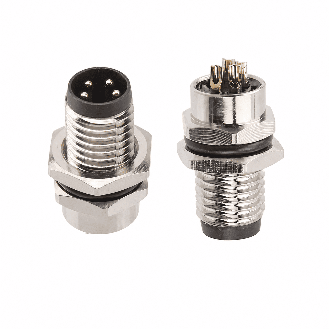 M8 Signal Type Back Mount Male Socket – Solder M8×1