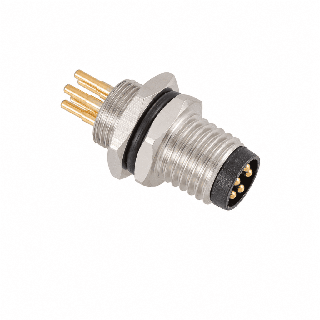 M8 Signal Type Front Mount Male Socket – PCB M8×0.5