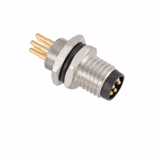 M8 Signal Type Front Mount Male Socket – PCB M8×0.5