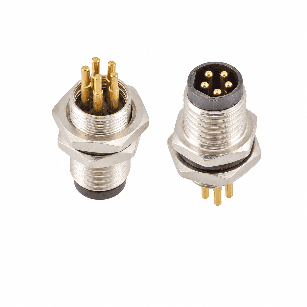 M8 Signal Type Front Mount Male Socket – PCB M8×0.5