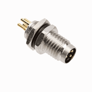 M8 Signal Type Front Mount Male Metal Interface Socket – PCB M8×0.5