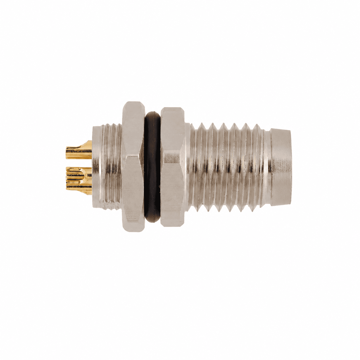 M8 Signal Type Front Mount Male Metal Interface Socket – Solder M8×0.5