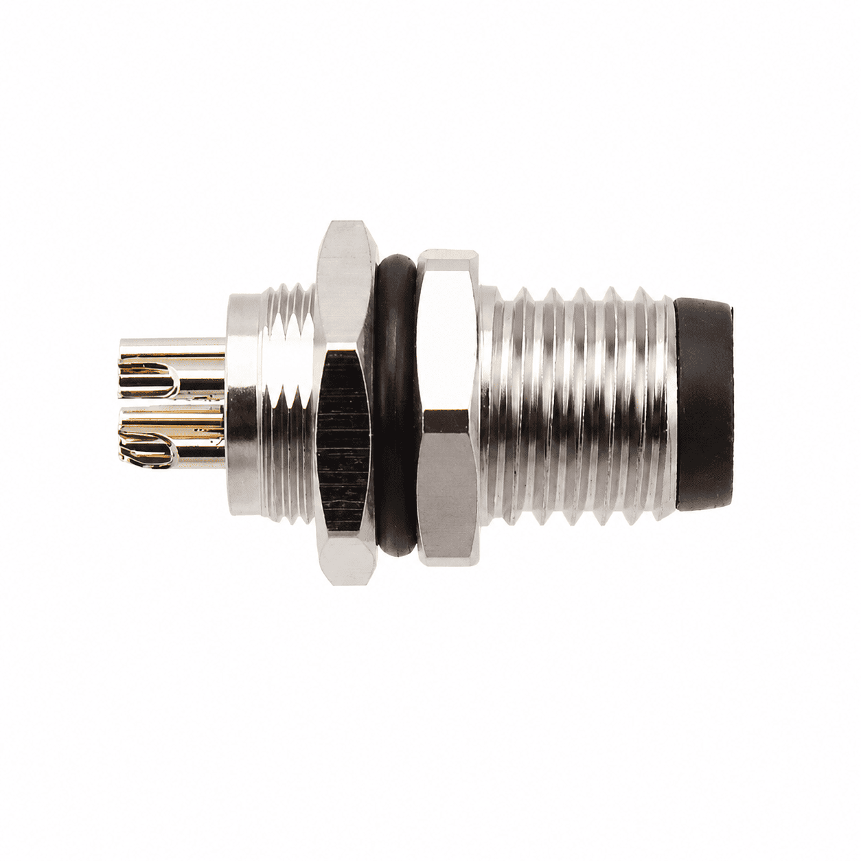 M8 Signal Type Front Mount Male Socket – Solder M8×0.5