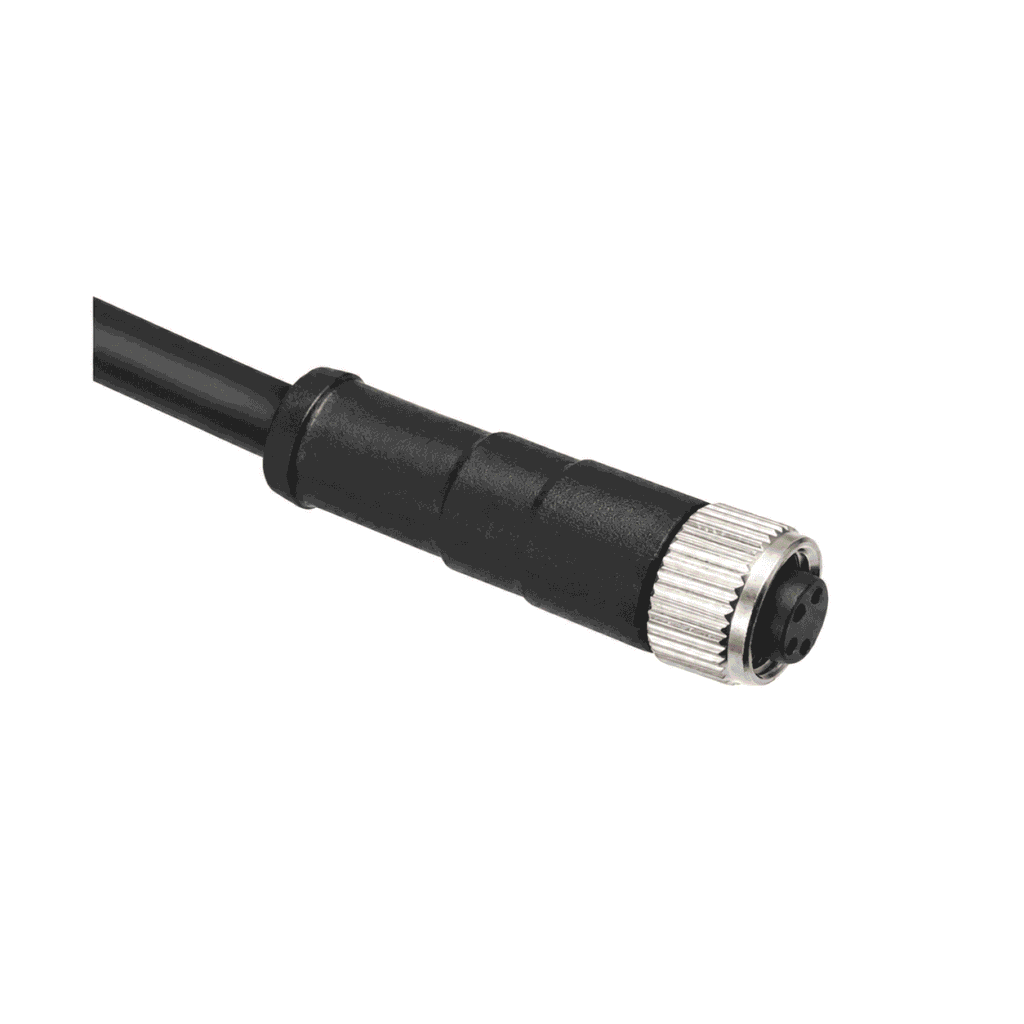 M8 Signal Type Straight Female Overmolded Plug