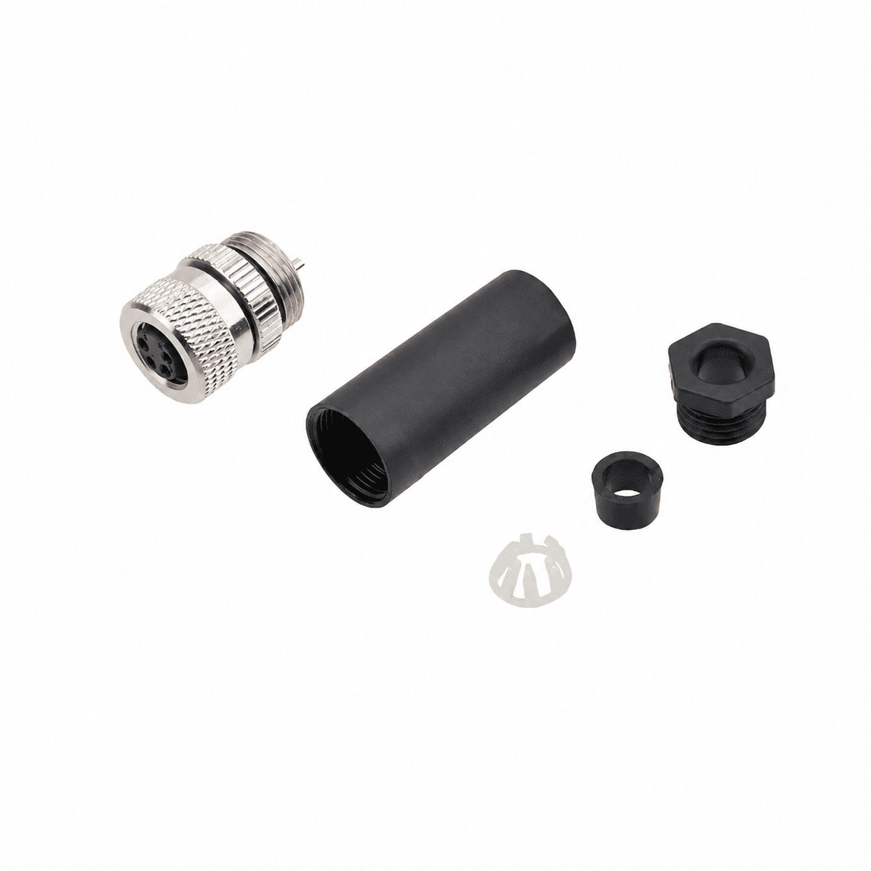 M8 Signal Type Straight Female Plastic Assembled Plug – Solder