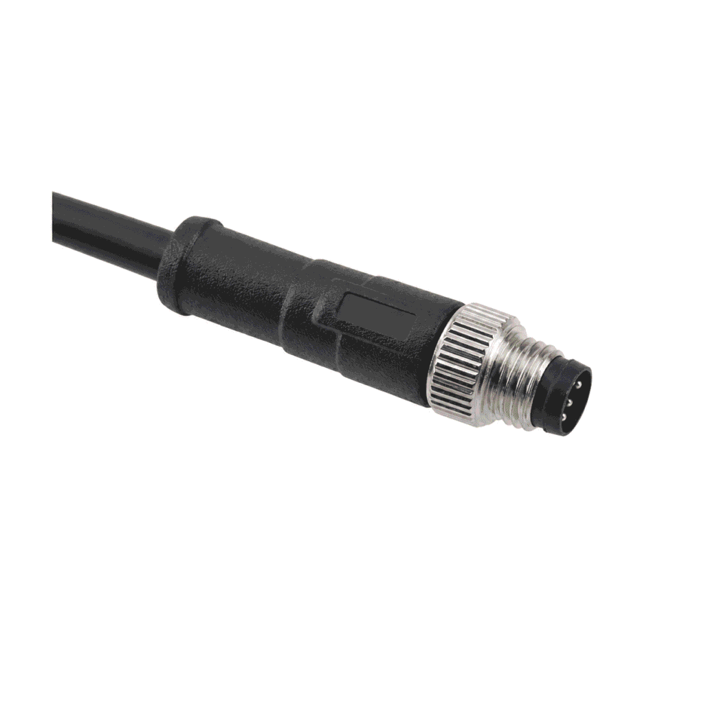 M8 Signal Type Straight Male Overmolded Plug