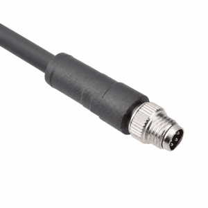 M8 Signal Type Straight Male Metal Interface Overmolded Plug