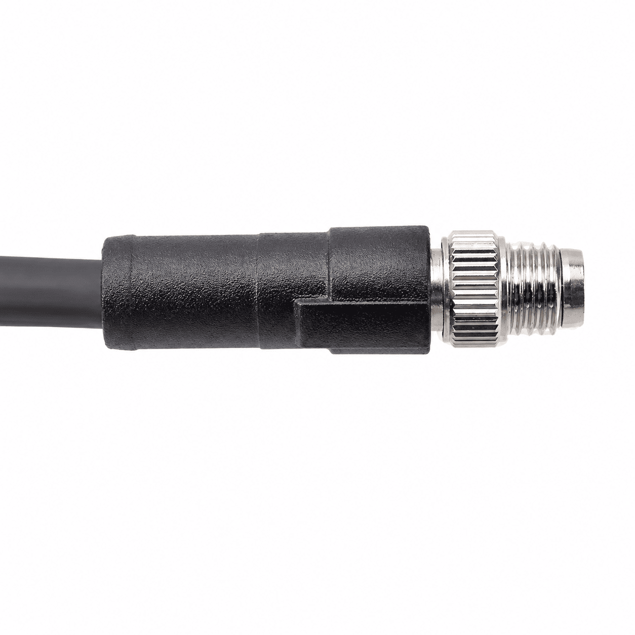 M8 Signal Type Straight Male Metal Interface Overmolded Plug