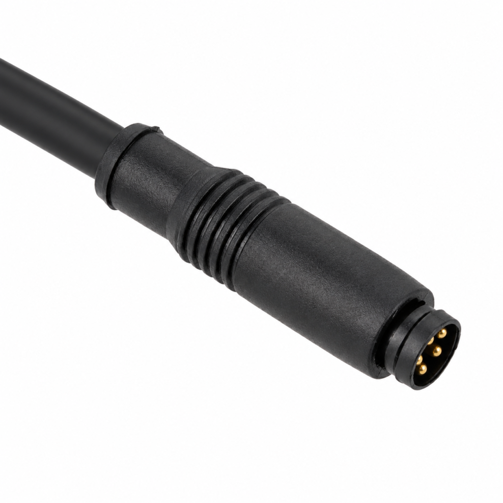 M8 Signal Type Straight Male Quick Insertion Overmolded Plug