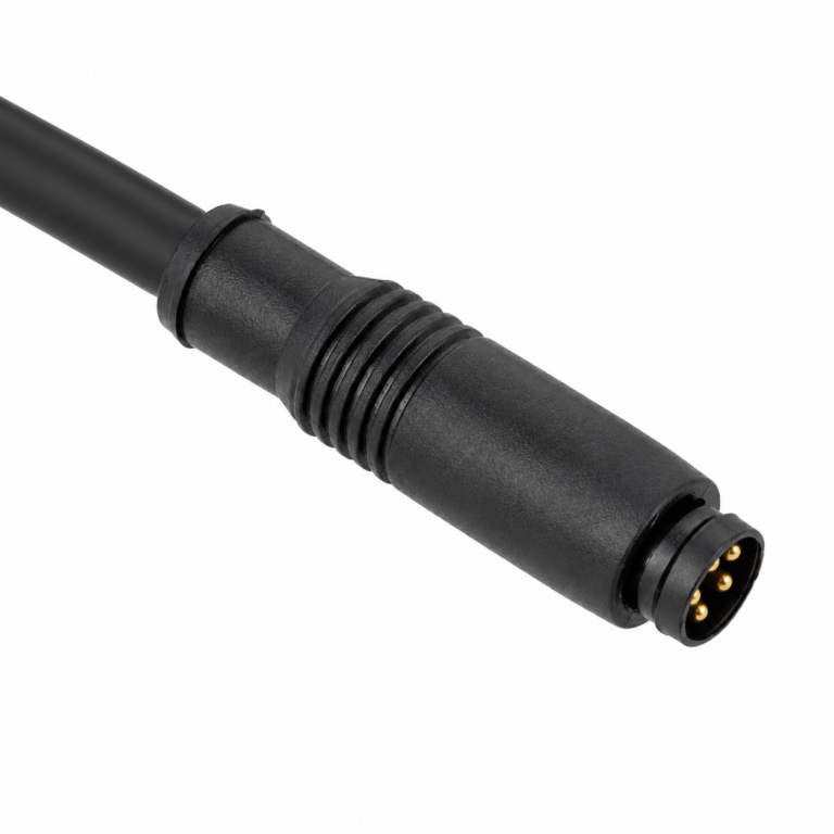 M8 Signal Type Straight Male Quick Insertion Overmolded Plug