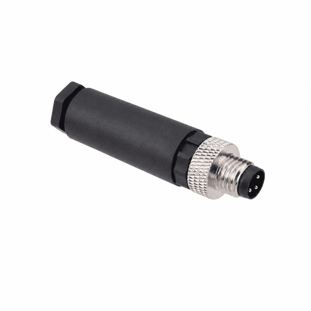 M8 Signal Type Straight Male Plastic Assembled Plug – Screw Terminal