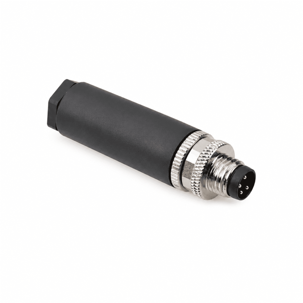 M8 Signal Type Straight Male Plastic Assembled Plug – Solder