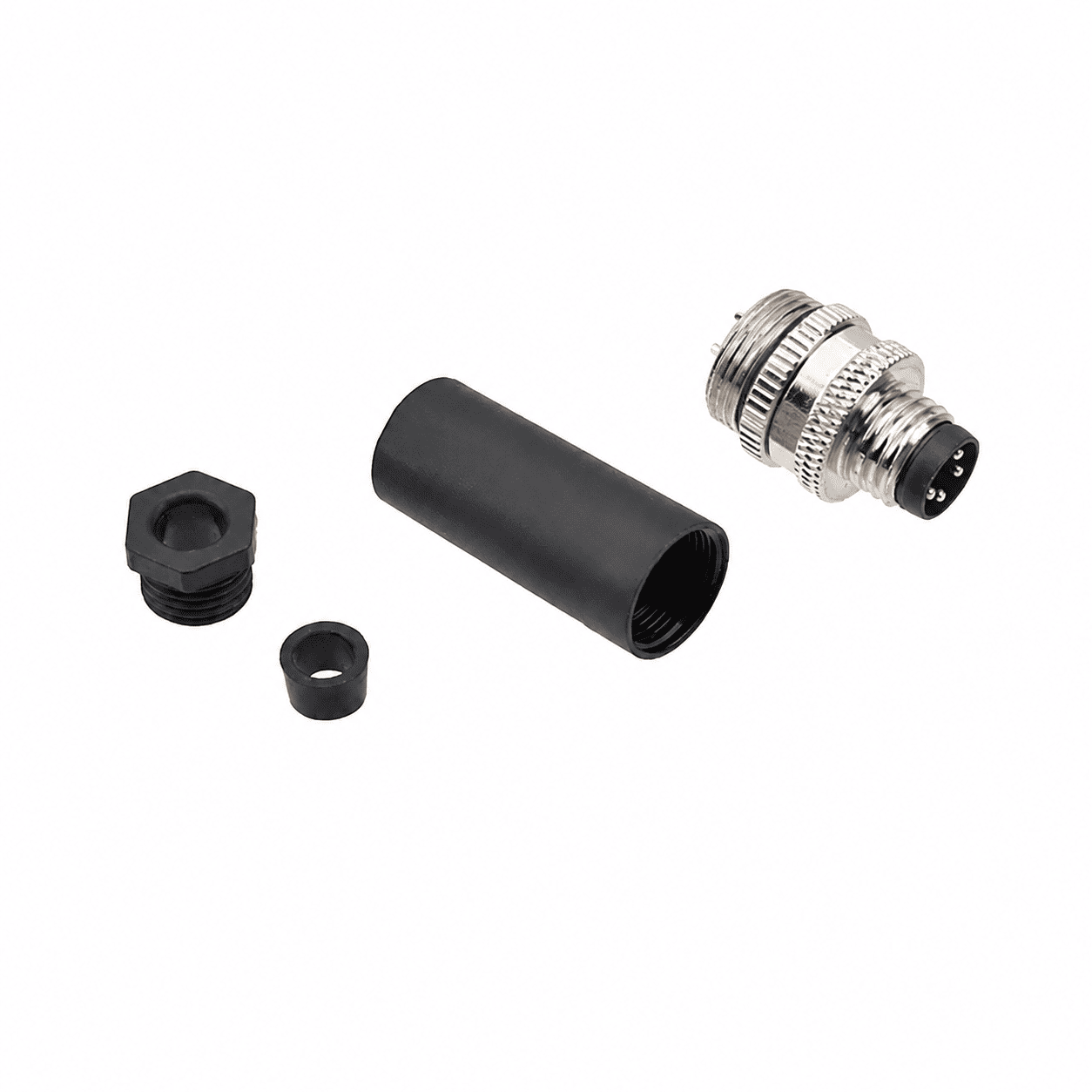 M8 Signal Type Straight Male Plastic Assembled Plug – Solder
