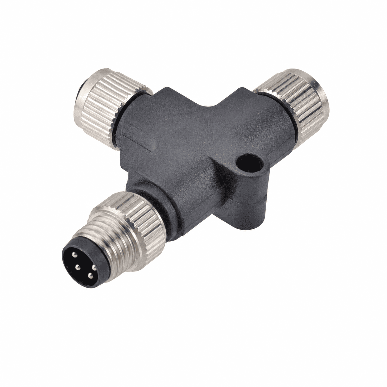 M8 Signal Type T-Type 1 Male to 2 Female Plastic Adapter